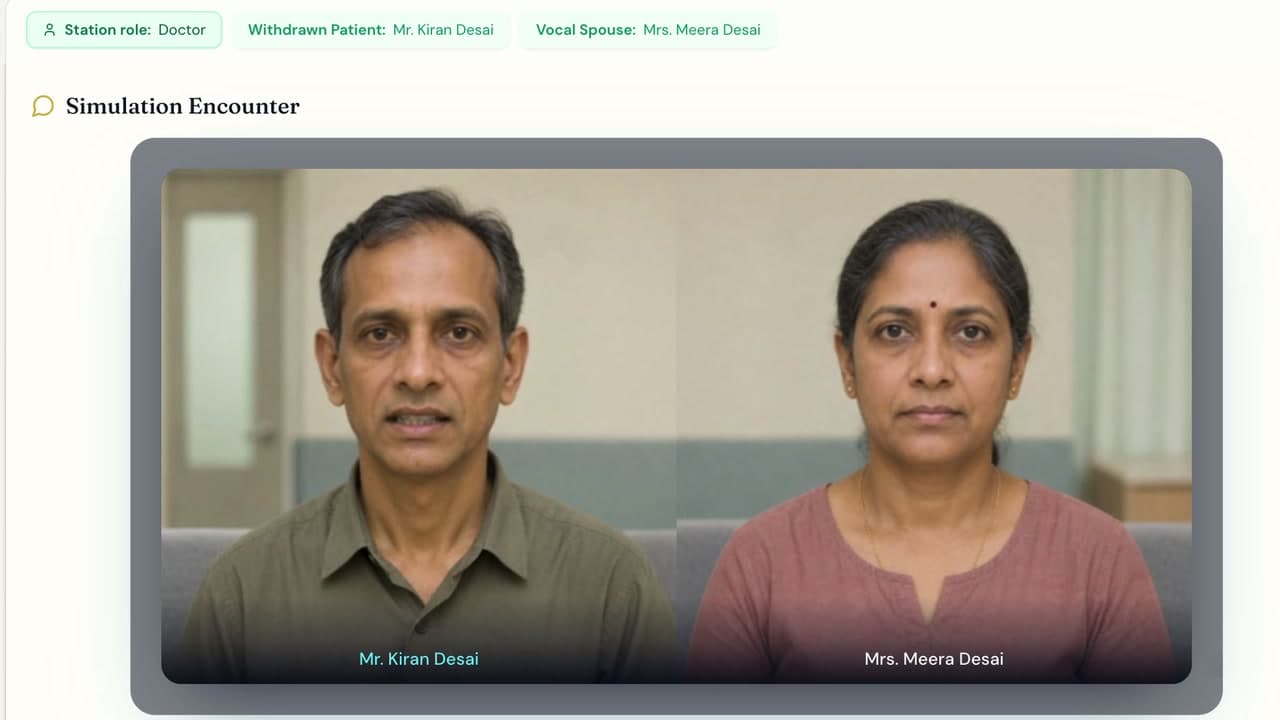 Breaking Bad News Simulation with Two AI Participants | Patient + Family