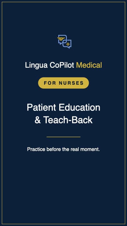 Patient Education & Teach-Back station video on Lingua CoPilot Medical