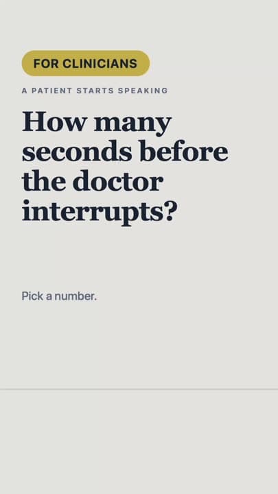 How Quickly Do Doctors Interrupt Patients? | Two Studies, Two Timings