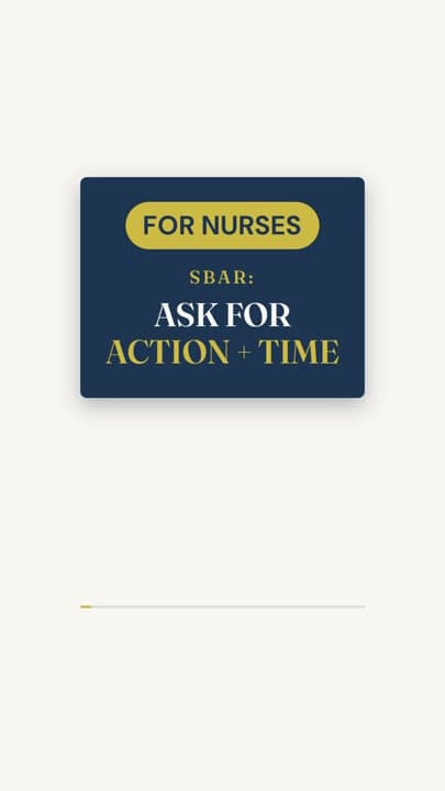 SBAR Recommendation for Nurses | Ask for Action and Timing