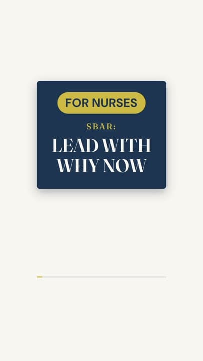 SBAR for Nurses | Lead With Why You Are Calling